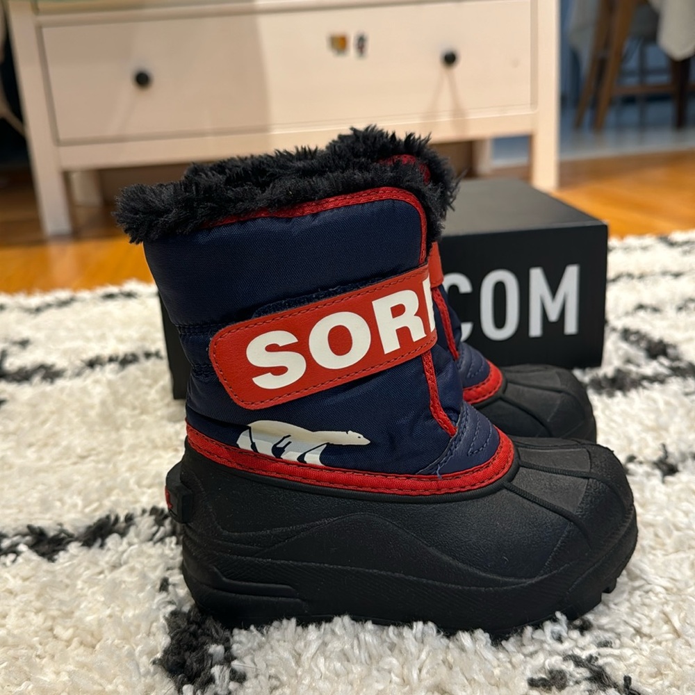 Sorel Kids Boots in Black and Red